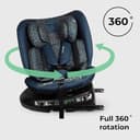 My Babiie MBCS200 360° Spin R129 Baby Car Seat – Top Tether, ISOFIX, Birth to 12yrs (40-150cm), i-Size, ERF, Group 0+/1/2/3, Rotating 360 Swivel - Navy Leo - 3