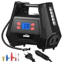 Oasser Inflador Ruedas Coche DC 12V y AC 220V Compresor Aire portatil con Pantalla LCD Luz LED Cable de 3M 150PSI para Coches, Motos y Bicicletas - 1
