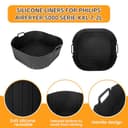 Silikonform Heißluftfritteuse Zubehör für Philips Airfryer 5000 Serie XXL, 7,2L ‎HD9285/90, Air Fryer Silikon Einsatz, Backform Zubehör für Philips 5000 Series ‎HD9285/90 Philips 7.2L - 3