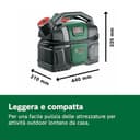 Bosch Idropulitrice a batteria portatile Fontus 18V-6 per bici (serbatoio dell'acqua da 6 L, 8 impostazioni di pressione, vano per tubo e pistola, con 1 batteria da 2,0 Ah 18V, caricatore) - 6