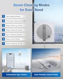 ECOVACS WINBOT W2S OMNI Robotic Window Cleaner with TruEdge Scrubber & Smart Station, WIN-SLAM 4.0, App Control, Cordless, 12-Stage Safety, for Large Windows - 8