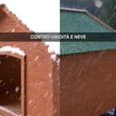 BAKAJI Cuccia per Animali Domestici in Legno di Cipresso, Casetta per Cani e Gatti con Tetto Spiovente Apribile, Casa da Esterno ed Interno Resistente Intemperie, Tettoia Asfaltata, 89 x 84 x 76 cm - 4