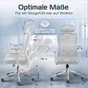 CLOUVOU BrightSeat Bürostuhl Ergonomisch [TESTSIEGER] Schreibtischstuhl 100% individuell einstellbar | Büro Stuhl & Gaming Stuhl | Computerstuhl Home Office Chair Ergonomic | Drehstuhl 150 kg - 2