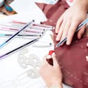 QEQSHQO 20pcs Marcadores borrables en Caliente de Tiza para Coser marcadores de Tela borrables Marcadores borrables en Caliente de 4 Colores con recambios para Cuero Ropa Costura sastrería - 6