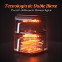 Cosori Turbo Tower Pro Freidora de Aire 10,8 Litro, Revestimiento Cerámico sin PFOA ni Teflon, Doble Resistencias 2630W con Motor DC y Dual Blaze, Air Fryer Doble Cesta Vertical, Fácil de Limpiar - 4