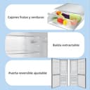 CHiQ FBM157L42 - Frigorífico Combi independiente 157L, 144 cm de alto, 47 cm de ancho, Compresor con 12 años de garantía, Tecnología Low Frost,39 dB, Puerta reversible, Diseño delgado en negro - 11