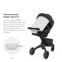 Visierina parasole Stokke Xplory X, Grigio chiaro - Protegge il bambino dalla luce solare diretta - Leggera, facile da fissare al passeggino - Realizzata in materiali idrorepellenti UPF 50+ - 3