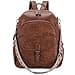 RAVUO Mochila Mujer,Bolso Mochilas de Cuero PU Impermeable Casual Mochila Casual Bolso de Bandolera Piel para Escuela Viaje Compras,Marrón - 1