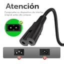 Wigearss Cable de Alimentación de con Euro IEC C7 Cable de Alimentación Adecuado para PS3/ PS4/ PS5/ Xbox Series X/S, Xbox One X/S, 1,5 M, Negro - 4