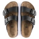 Birkenstock Sandale Arizona Superlauf, Birko-Flor Pantolette Schuh Halbschuh Latsche Zweischnaller Berufsschuh Schuhe Birki Arizona Slipper - Schwarz/Rot - Normal - Gr. 43 - 3
