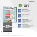 Samsung Frigorifero Combinato F1rst 75 AI RB53DG706BS9/EF, Wifi, Largo 75cm, Twin Cooling Plus, Metal Back, Total No Frost, 538 L, LxAxP: 75,6 x 203 x 71,1 cm, Metal Inox - 2