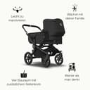 Bugaboo Donkey 5 Mono Kinderwagen, umbaubar zum Doppel- oder Zwillingskinderwagen, verbessertes Design, wendbarer Sitz, Ein-Hand-Lenkung und extra viel Stauraum, Midnight Black - 4