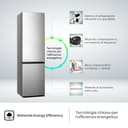 Hisense RB440N4ACA Frigorifero Combinato Total No Frost, Inox, 200x60 cm, Risparmio Energetico Classe A, Grande capacità 335L, Bassa Rumorosità 35db, Porta reversibile, Motore inverter - 6