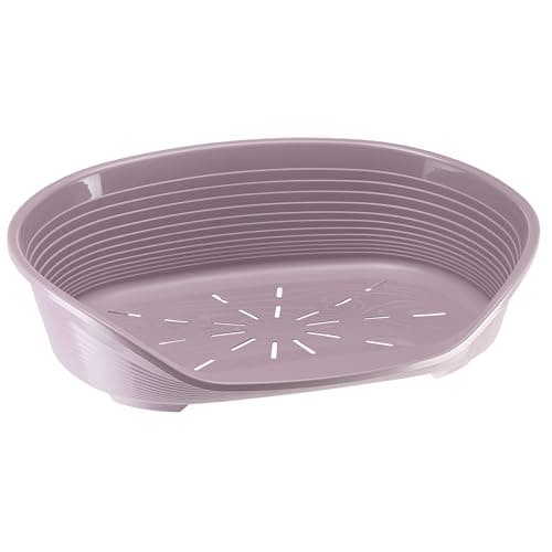 Ferplast Cuccia Cane in Plastica SIESTA DELUXE 10, Lettino per Cani, Cuccia per Cane da Interno , Cesta Cane con Antiscivolo, Fondo Forato e Poggiamento, 93,5 x 68 x h 28,5 cm