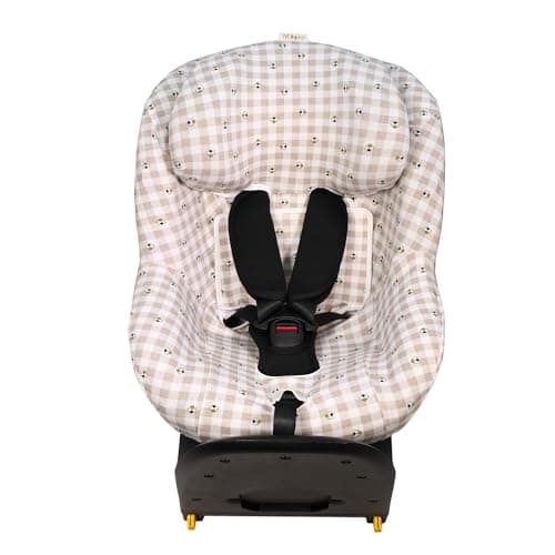 JYOKO Kids Funda de algodón para Silla de Coche Compatible con Maxi Cosi Pearl 360 y Mica Pro I-Size (Picnic Vichy)