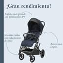 Inglesina Zenit 2 Cochecito, Polar Blue, Compacto y Ligero, Hasta 22 kg, Respaldo Reclinado 170°, Ruedas con Suspensión, Asiento Amplio, Exclusiva Amazon - 2