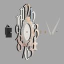 Giallobus - Reloj premium - Carved - Madera de MDF - Premium 60x60cm - 17 - Mixed marble - Artesano Made in Italy - Silencioso - Idea de regalo - Doble nivel moderno - 6