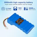 18V 5000mAh Li-Ion Akku für Husqvarna Akku Automower 320/430X/440/450X/520/550 – Ersatz für Original-Batterie 589 58 52-01/589 58 57-01/588 14 64-01/588 14 64-02 - 3
