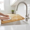 Funnydin Bambú Tabla de Cortar Juego de 3, Diferentes Tamaños,Tablas de Cortar de Madera y Bandeja para Servir, Tablas de Cortar de Madera Gruesa para Cocina, Aptas para Lavavajillas - 8