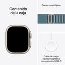 Apple Watch Ultra 3 GPS + Cellular, Reloj prémium para Running y Multideporte con Caja de Titanio Resistente de 49 mm y Correa Loop Alpine Azul Claro - Talla M. Monitores avanzados de Salud y entreno - 6