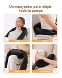 KNQZE® Masajeador cervical y espalda, 2026 4D shiatsu masajeador cuello con calefacción, Masaje 4D shiatsu de amasamiento profundo, Relájese y descanse, Regalos para mujer hombre mama papa - 4