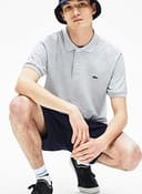 Lacoste Herren Polo-Shirt Kurzarm L1264, Männer Polo-Hemd,3 Knopf,Regular Fit,Grau,5 - 4