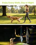 Pecute Guinzaglio Retrattile per Cani con Luce LED Ricaricabile 8m, Guinzaglio per Cane con Guinzaglio Esteso Antigroviglio a 360°, Impugnatura Antiscivolo e Pulsante Freno Rapido, Adatto Fino a 50kg - 8