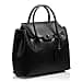 Firenze ARTEGIANI.Bolso Mujer Piel auténtica.Bolso Cuero Genuino Pamelato Lujo.Asas y Cierre diseño. Bolso Tote.Bolso Shopper Mujer. Made in Italy. Vera Pelle Italiana. 40x30x15 cm. Color Negro - 3