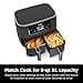 Ninja DZ201 Foodi 6-in-1 2-Basket Air Fryer with DualZone Technology, 8-Quart Capacity, and a Dark Grey Stainless Finish - 4