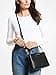 Michael Kors Trisha Leather Medium Triple Compartment Crossbody (Black) - 5