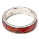 Anello con Pietra Preziosa di Corallo Rosso per Donna Uomo Argento Sterling 925 Design Moderno Anello a Fascia Fatto a Mano Anello di Promessa per Coppia di Gioielli, Taglia 17 - 5
