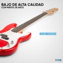 Max GigKit - Pack completo de bajo eléctrico rojo con amplificador de 40W, soporte, funda, afinador, cable y cuerdas, ideal para principiantes, práctica en casa, estudio o escuela de música. - 2