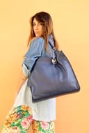 Chicca Borse Borsa a Spalla Donna in Pelle Made in italy 40x36x10 Cm - 9