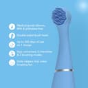 FOREO ISSA 4 Baby – Silicone Sonic Electric Toothbrush Bundle for Babies, 2-Sided Bristles, Fun Smile Feature, Gum Massage, 12 Months of Care with Extra Electric Toothbrush Head, Bubble Blue - 5