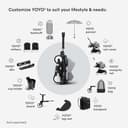 Stokke YOYO3 Stroller with Newborn Pack (Stone) - Includes Frame (Black), Mattress, Five-Point Harness, Extendable Canopy, Padded Shoulder Strap & Protective Storage Bag - 7