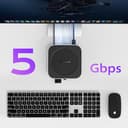 Stouchi Mac Mini Dock para Mac Mini M4/M4 Pro 2024, concentrador M4 con 3 puertos USB 3.0 (5 Gbps), 1 USB 2.0, lectores micro/SD (104 Mbps), lectores de tarjetas TF (104 Mbps), sin SSD, color plateado - 6