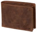 Fa.Volmer ® Leder Geldbörse Herren - extra-stabile Doppelnaht - 9 Fächer für Kreditkarten - Querformat - VO11 (03 Hunter Braun) - 1