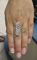 Elegante lungo anello in argento 925 R000909 Empress - 5