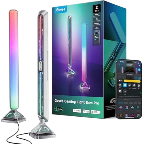 Govee Light Bars Pro for Gaming, Improved 16 Inch Smart LED Light Strips with Three-sided RGBIC Lighting and WiFi for PC, Monitor, 60+ Scene Modes, Works with Alexa and Google Home
