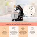 Klarstein Küchenmaschine, Knetmaschine mit 5L Schüssel, 2000W Profi Gerät mit Knethaken und Schneebesen, Universal Küchenmaschine mit 6 Stufen zum Rühren, Kneten und Aufschlagen - 3