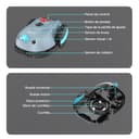 YARDCARE V100 Robot Cortacesped Electrico, Navegación Visual, Evitación de Obstáculos(150 Tipos), Robot Cortacésped con Bateria de 4 Ah, Peine para Hierba, Hoja de Repuesto - 8