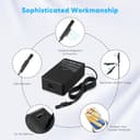 Caricabatterie Surface Pro 65W per Microsoft Surface Pro 11/10/9/8/7+/7/6/5/4/3/X, Surface Laptop 7/6/5/4/3/2/1, Surface Go 4/3/2, Surface Book 3/2/1, Modello 1706 Alimentatore con porta USB - 6