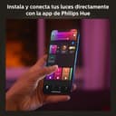 Philips Hue - Bombilla Inteligente, A60 E27, Luz Blanca y de Colores, 9W (Eq. 75W) 1100 lm, Compatible con Alexa y Google Home - Pack de 2 Bombillas LED inteligentes + Botón Inteligente + Hue Bridge - 8