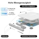 Körperfettwaage Digital Personenwaage Bluetooth mit 8 Elektroden Ganzkörperanalyse Waage mit APP und Handsensoren Smart Körperwaage für 18 Körperdaten Analysiert, BMI, Gewicht, Muskelmasse - 4