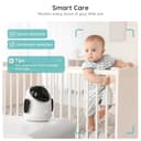 Boifun Wifi Baby Monitor, Phone App & 4.3'' Screen Control, No-glow Night Vision, Sound Motion Smart Detection, 360° Camera, Smartphone, PTZ,Auto-tracking,17-H Battery Life,Humidity Temperature Detect - 3