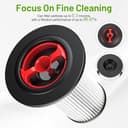 2 Stück Ersatzfilter kompatibel mit Bosch Unlimited Gen2 Serie 8 Staubsauger Set, kompatibel mit Bosch 12036642,12023349 HEPA Filter mit Reinigungsbürste Filter, für Staubsauger Ersatzteile - 3