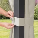 TOOLPORT Gazebo da Giardino 3x3,65 m Tetto Hardtop in Acciaio con Teli Laterali e Zanzariere in Crema - 8