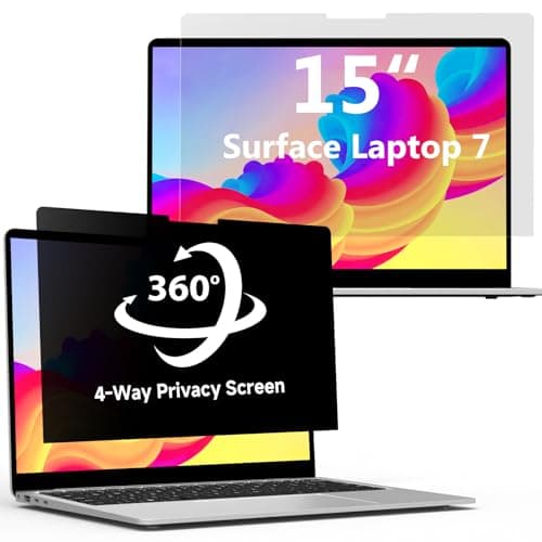 LUSA DESIGN Schermo privacy a 360° per Microsoft Surface Laptop 7 da 15 pollici (modello: 2037 2108), filtro privacy per computer portatile di superficie, protezione per la privacy, anti sbirciamento