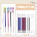 Rotuladores de Tela Borrables por Calor, Bolígrafo Borrable de Calor, Marcadores Borrables en Caliente de 4 Colores con 20 Recambios Reemplazables para Costura, Telas y Sastres - 2