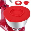 Silikon Spritzschutz Zubehör für Kitchenaid Stand Mixer 4.8L, Rührschüssel mit Spritzschutz Schüssel für Kitchen Aid Artisan 4.5-5 QT, Spritzschutz Kompatibel mit Kitchen Aid Mixer Tilt-Head (Rot) - 1